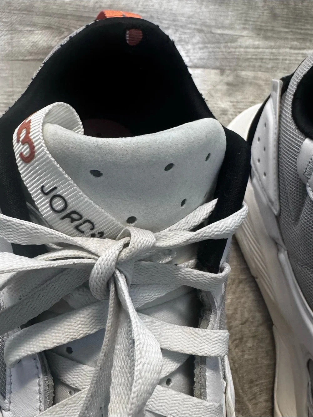 Jordan Men's Gray, White & Red Low-Top Sneakers